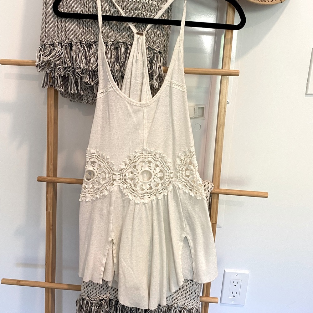 Free People Boho-Chic White Tank